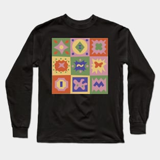 Retro Squares Long Sleeve T-Shirt